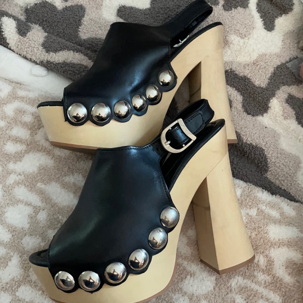Jeffrey Campbell Valkyrie wooden heels